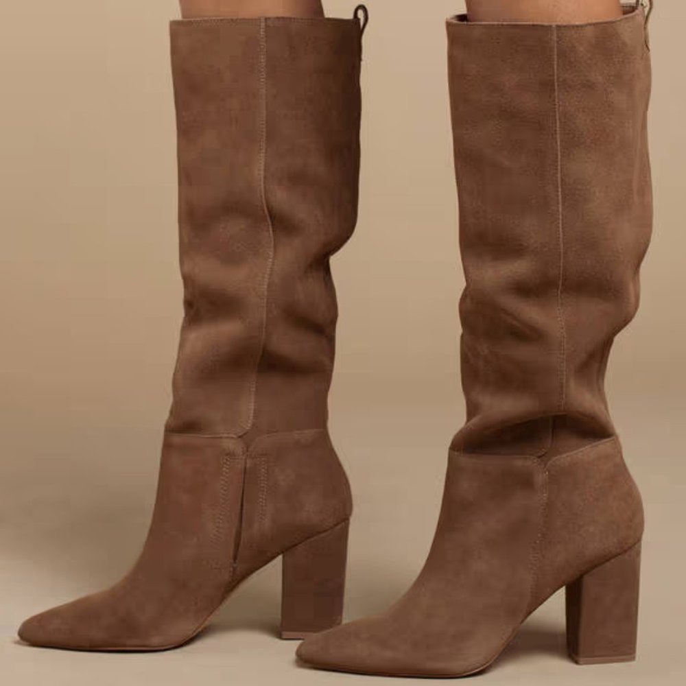 Steve Madden Raddle Tan Suede boots (knee-high) 10M